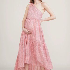 HATCH Iona ruby wildfloral one shoulder tiered dress 1 Small NWT $278